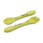 Silicone Fork & Spoon Set - The Dinosaur