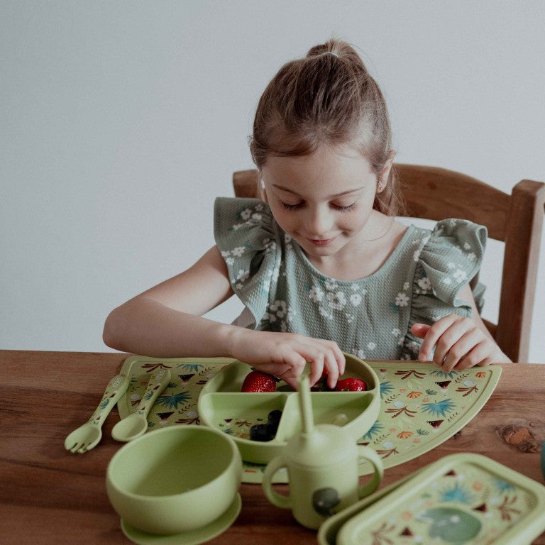 Silicone Fork & Spoon Set - The Dinosaur