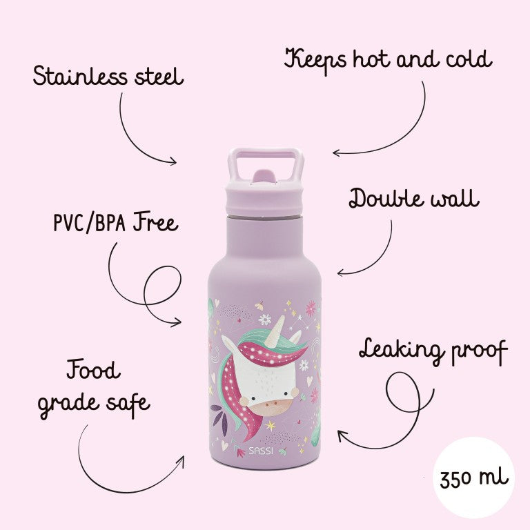 Botella térmica 350 ml - El unicornio
