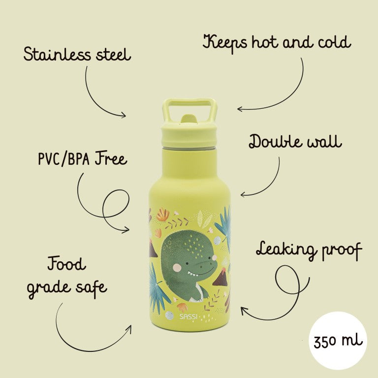 Botella térmica 350 ml - El dinosaurio
