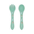 Kit de tenedor y cuchara de silicona - El oso polar