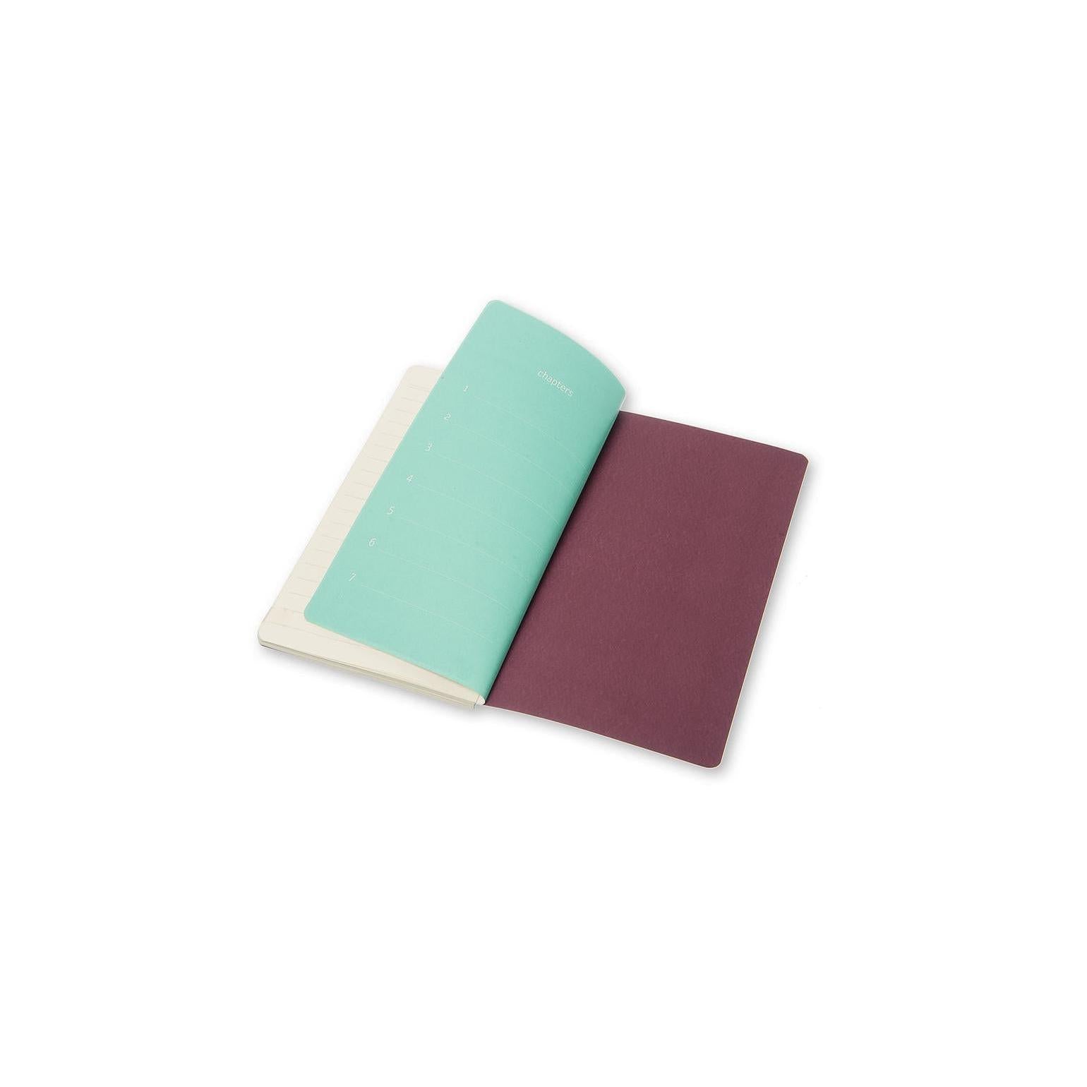 Carnet Chapters Slim Pocket 7.5X14 - Pages Lignées - Violet Prune