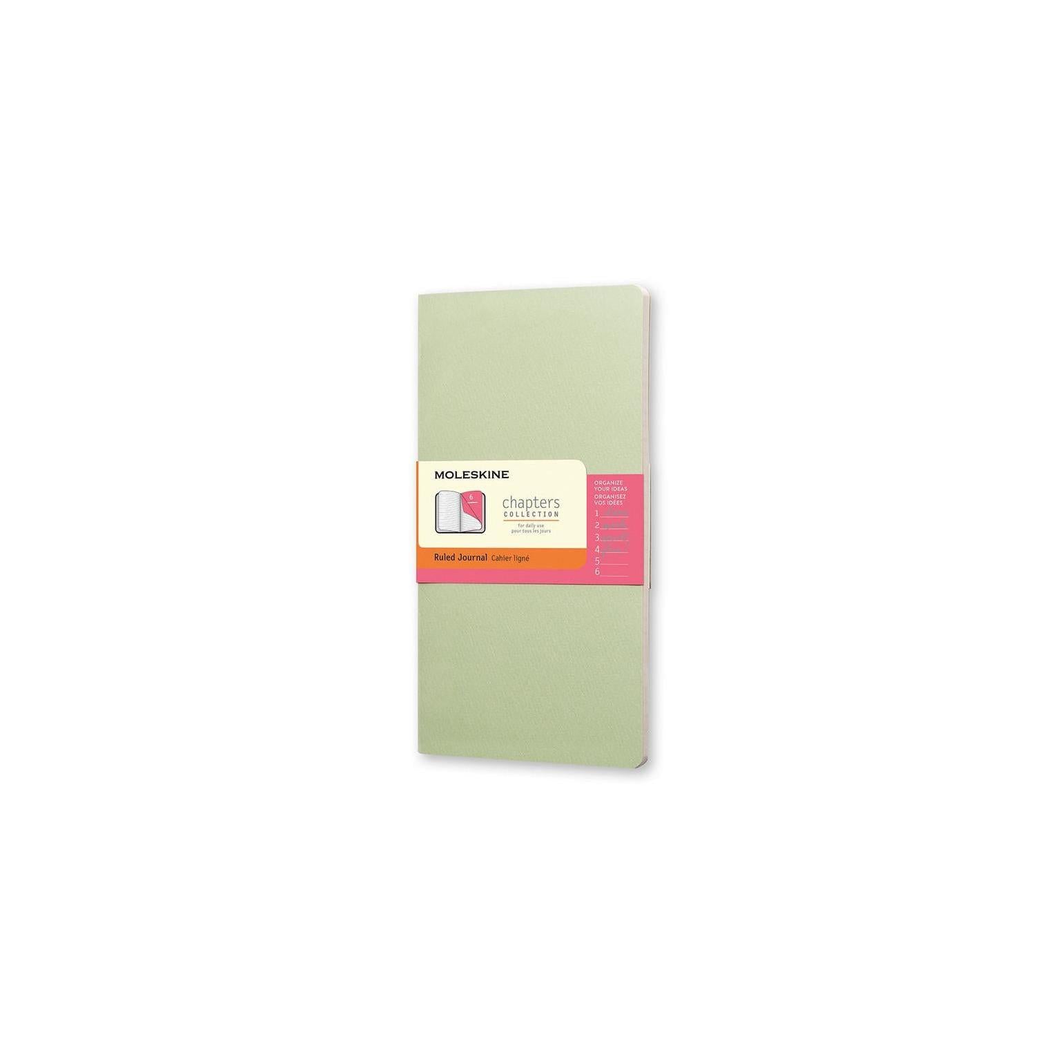Chapters Slim Notebook Medium 9.5X18 - Lined Pages - Mist Green
