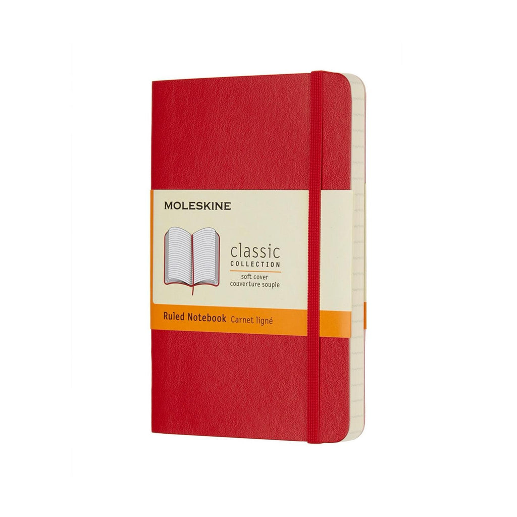 Classic Pocket Notebook 9X14 - Ruled Pages - Scarlet Red