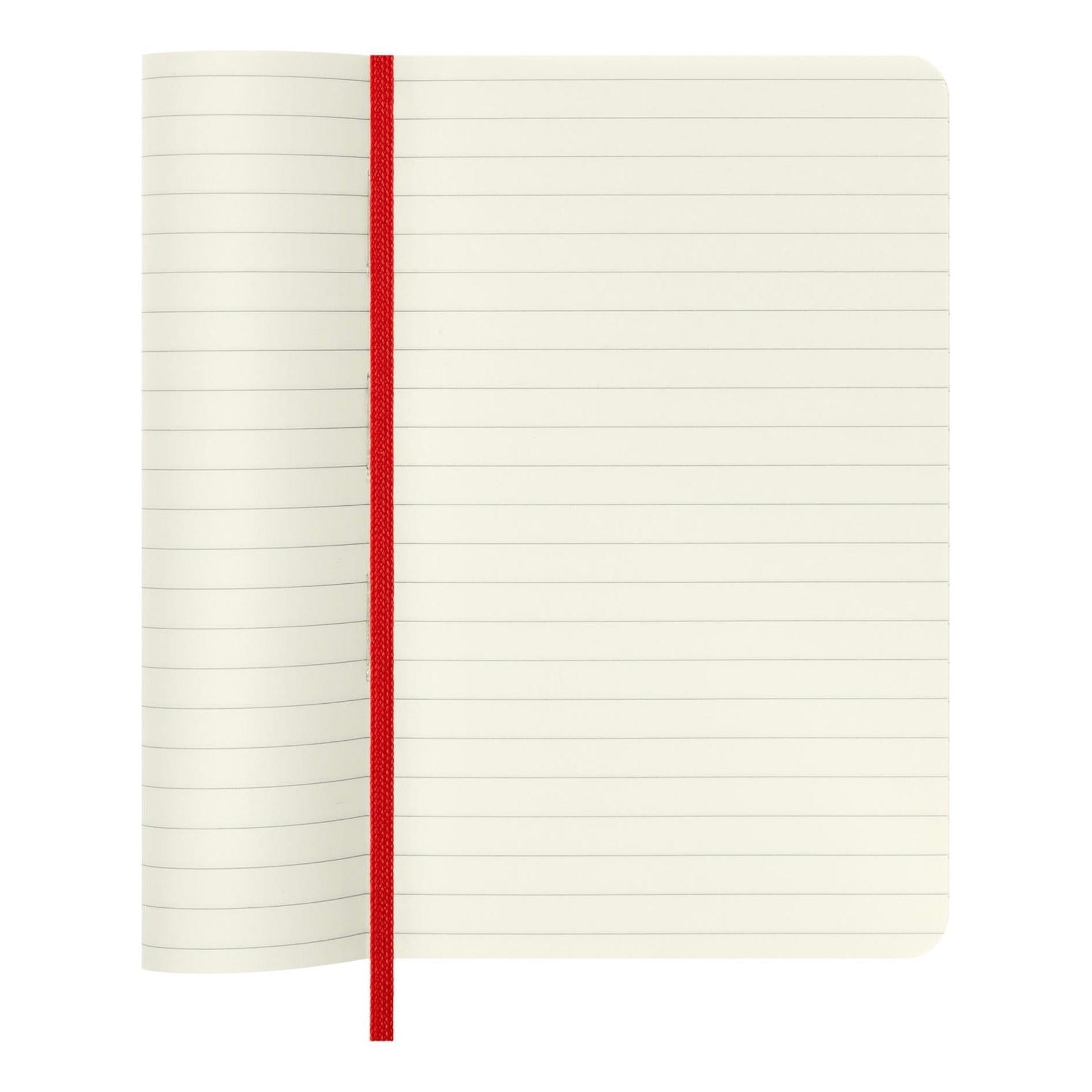 Classic Pocket Notebook 9X14 - Ruled Pages - Scarlet Red