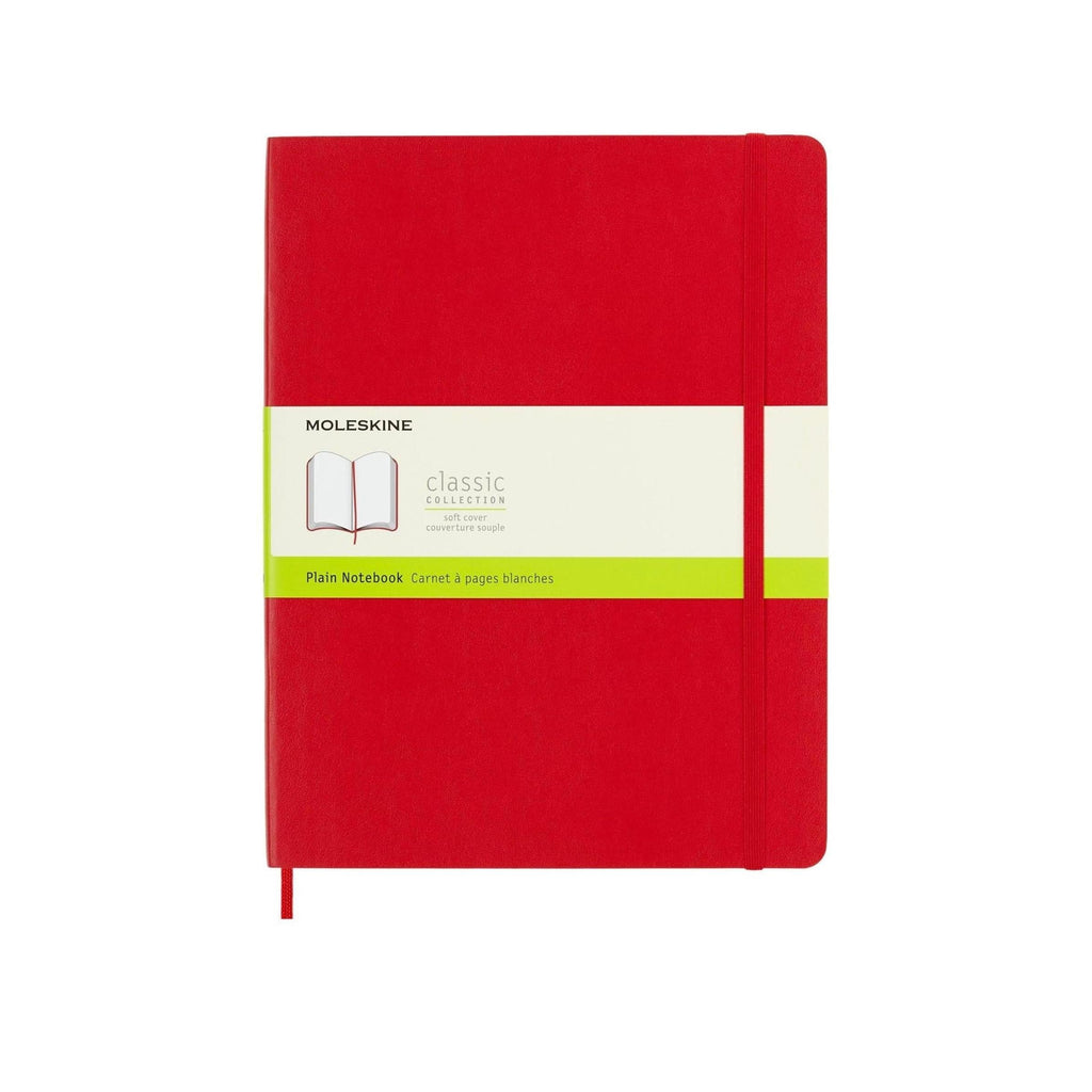 Classic XL Notebook 19X25 - Plain Pages - Scarlet Red