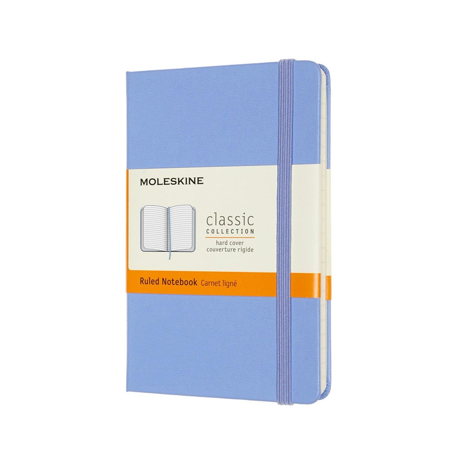 Classic Pocket Notebook 9X14 - Ruled Pages - Hydrangea Blue