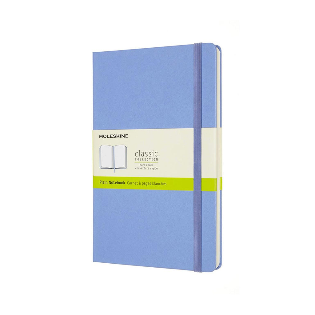 Carnet Classique Large 13X21 - Pages Blanches - Bleu Hortensia