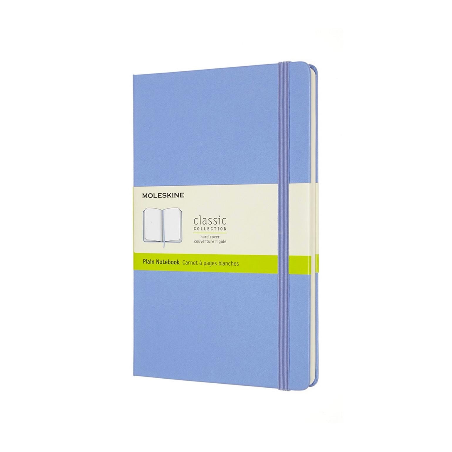 Carnet Classique Large 13X21 - Pages Blanches - Bleu Hortensia