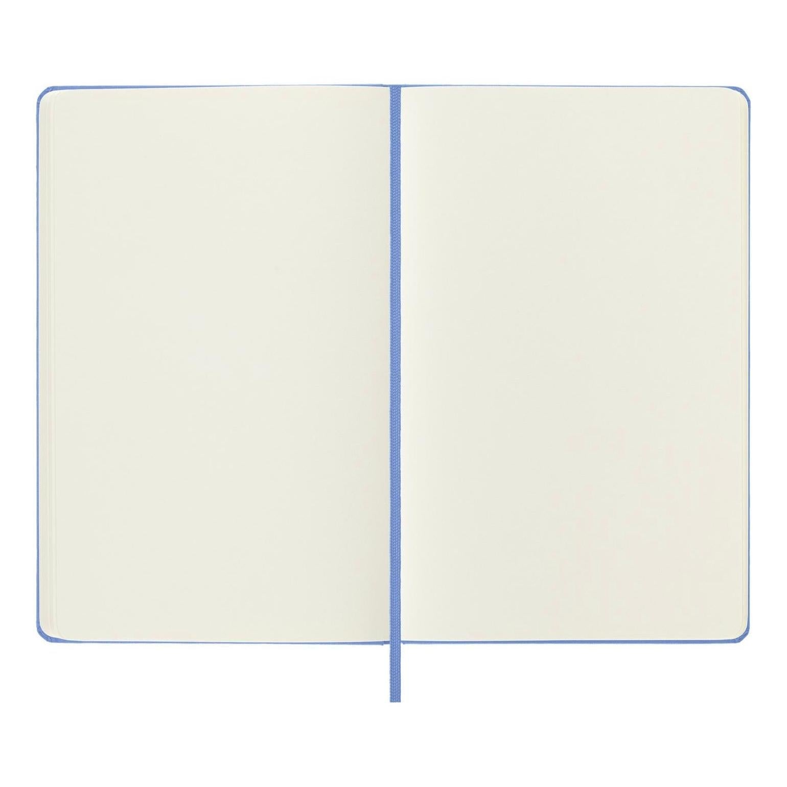 Carnet Classique Large 13X21 - Pages Blanches - Bleu Hortensia
