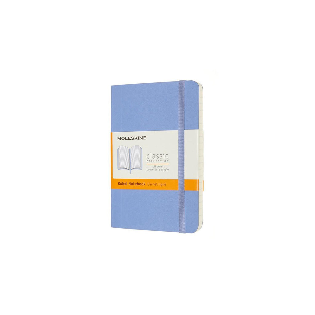 Carnet Classique Pocket 9X14 - Pages Lignées - Bleu Hortensia