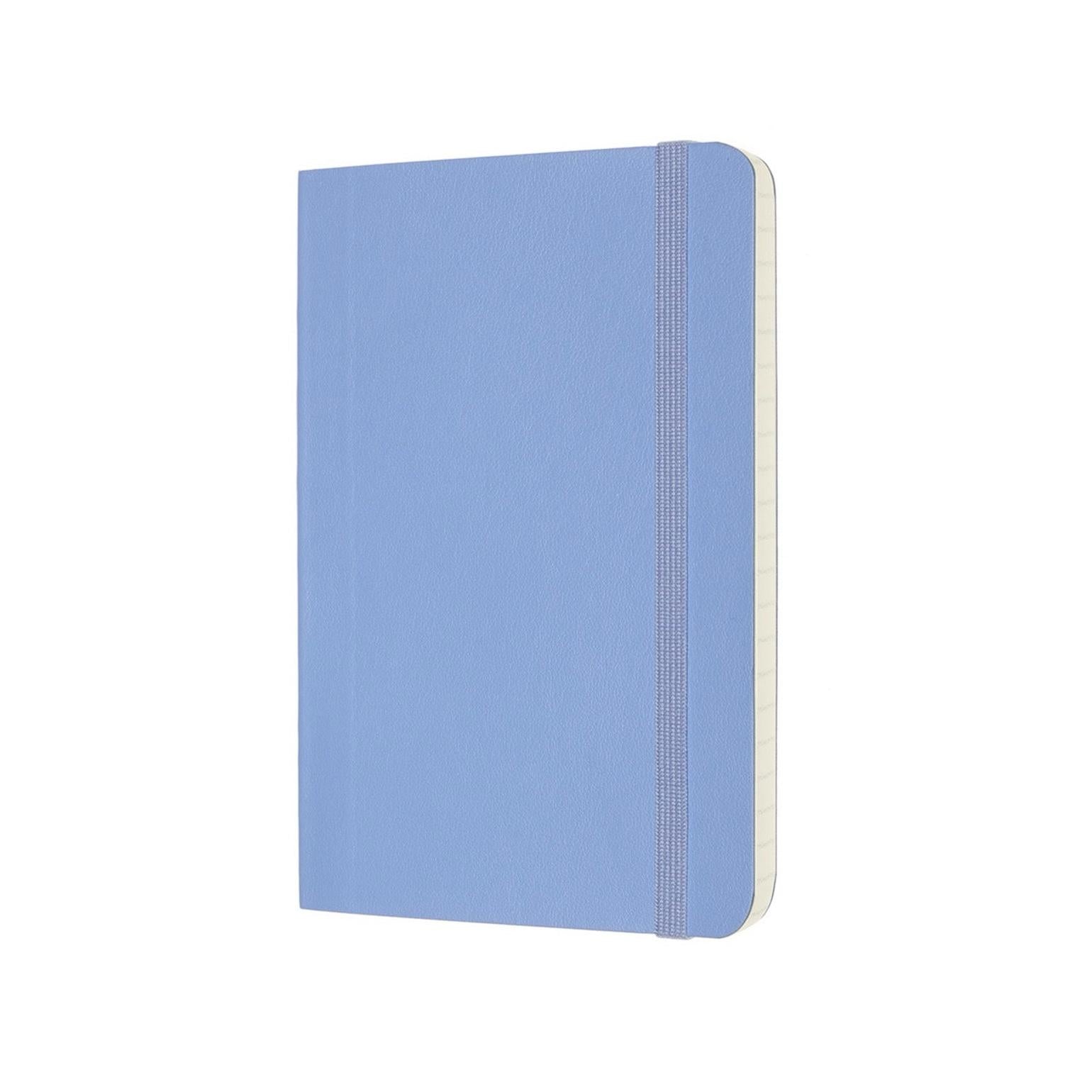 Carnet Classique Pocket 9X14 - Pages Lignées - Bleu Hortensia