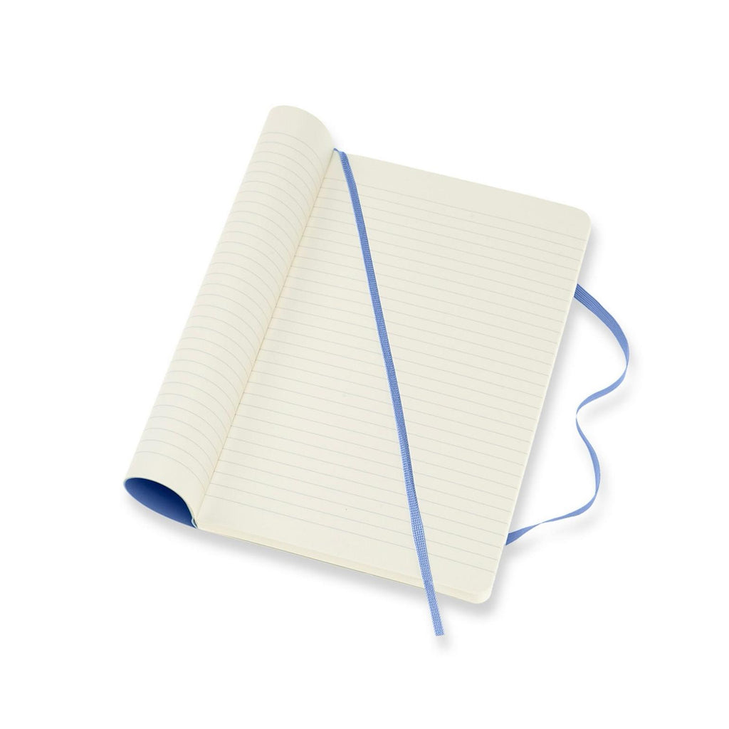 Carnet Classique Large 13X21 - Pages Lignées - Bleu Hortensia