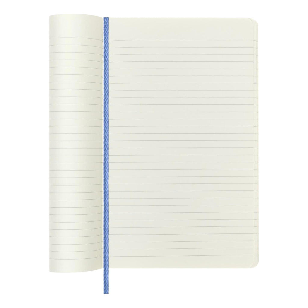 Carnet Classique Large 13X21 - Pages Lignées - Bleu Hortensia