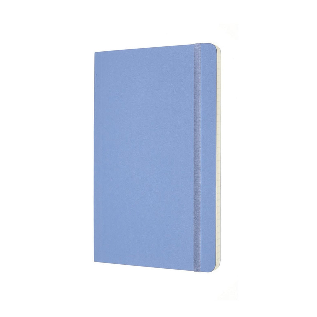 Carnet Classique Large 13X21 - Pages Lignées - Bleu Hortensia