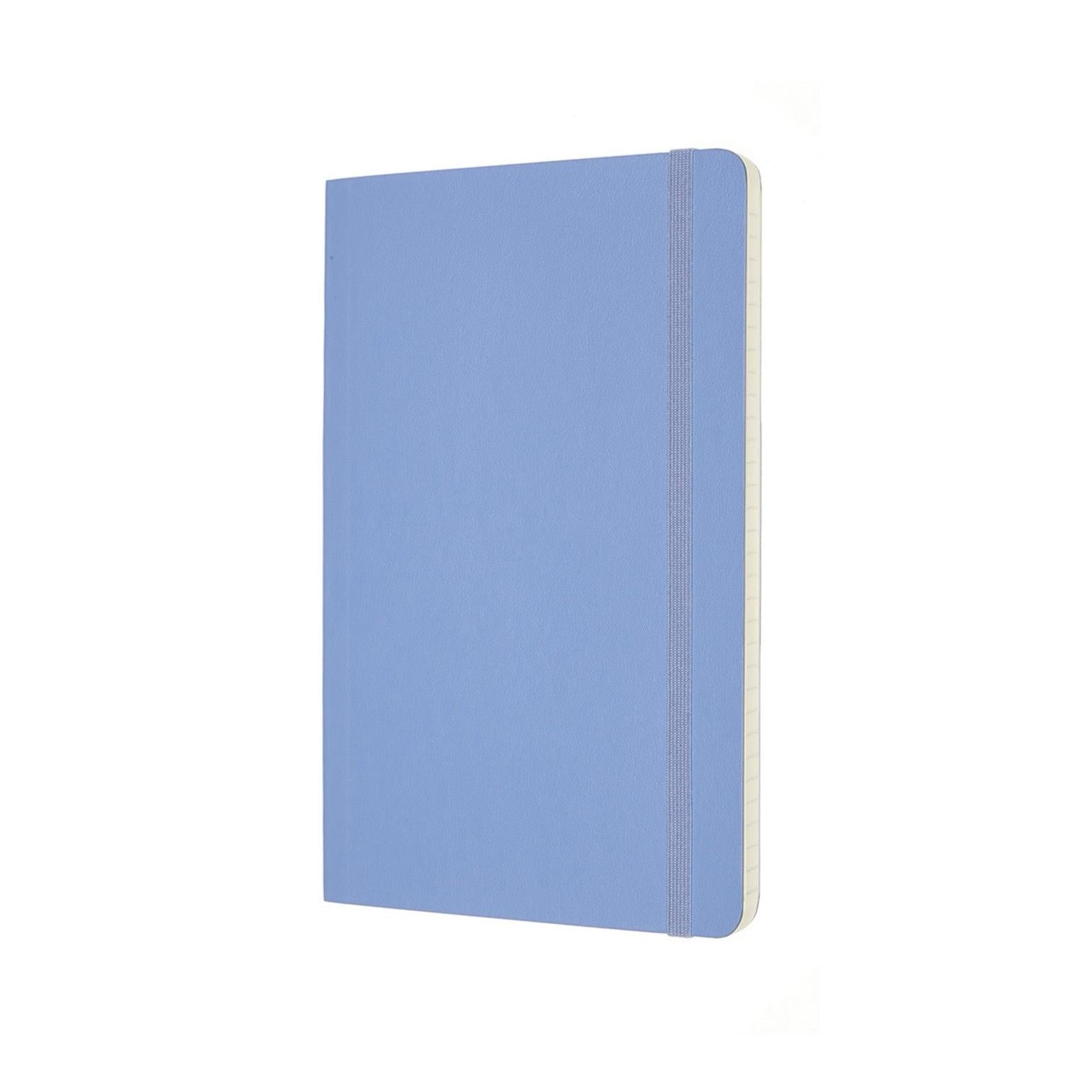 Carnet Classique Large 13X21 - Pages Lignées - Bleu Hortensia