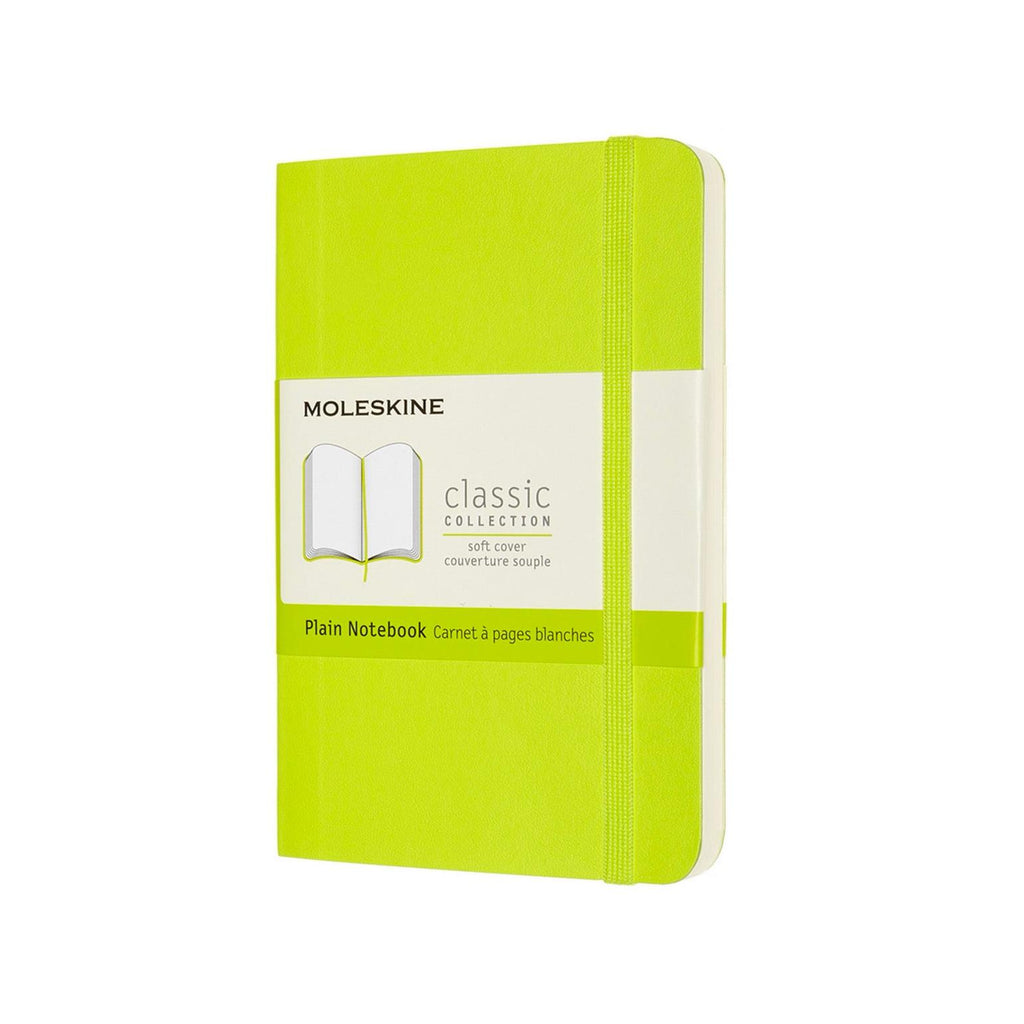 Classic Pocket Notebook 9X14 - Plain Pages - Lime Green
