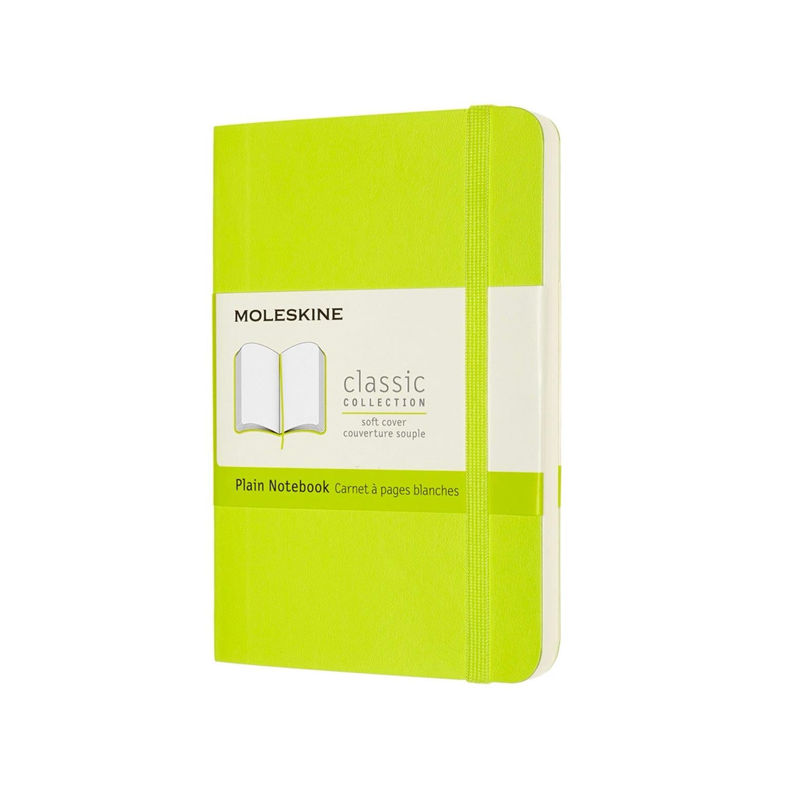 Classic Pocket Notebook 9X14 - Plain Pages - Lime Green