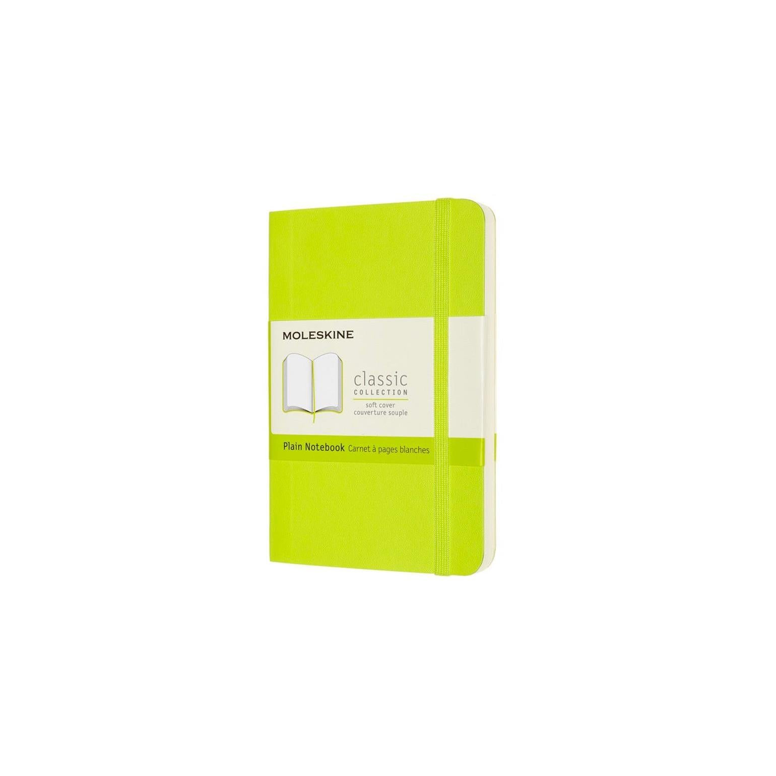 Classic Pocket Notebook 9X14 - Plain Pages - Lime Green