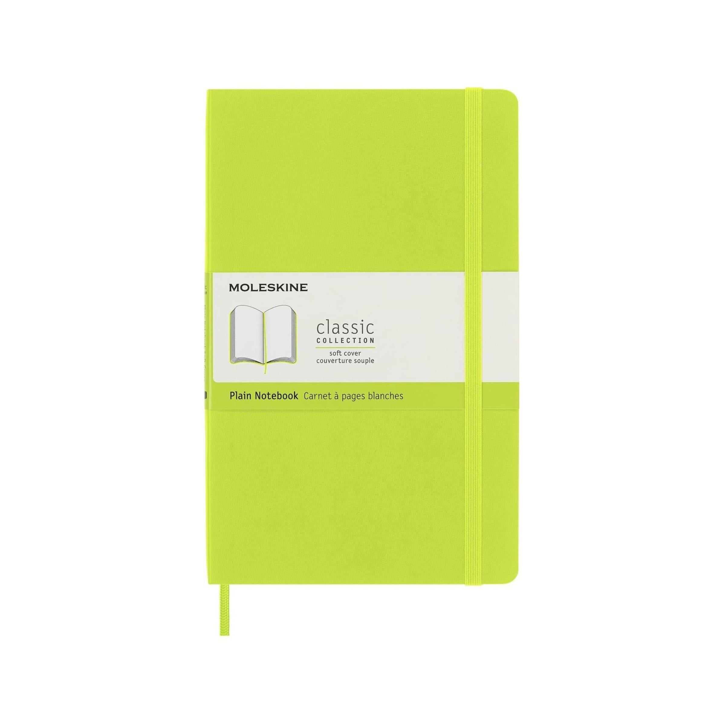 Classic Large Notebook 13X21 - Plain Pages - Lime Green