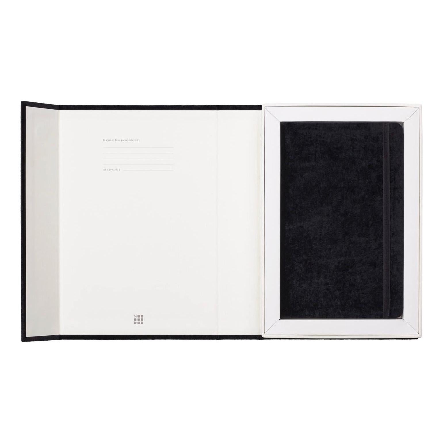 Textile Large 13X21 Notebook - Ruled Pages - Black