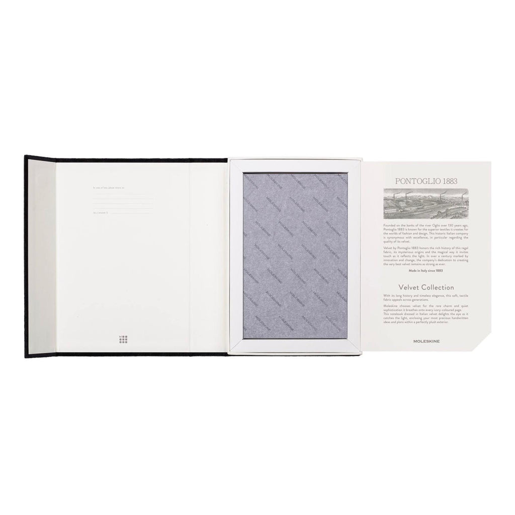 Textile Large 13X21 Notebook - Ruled Pages - Black