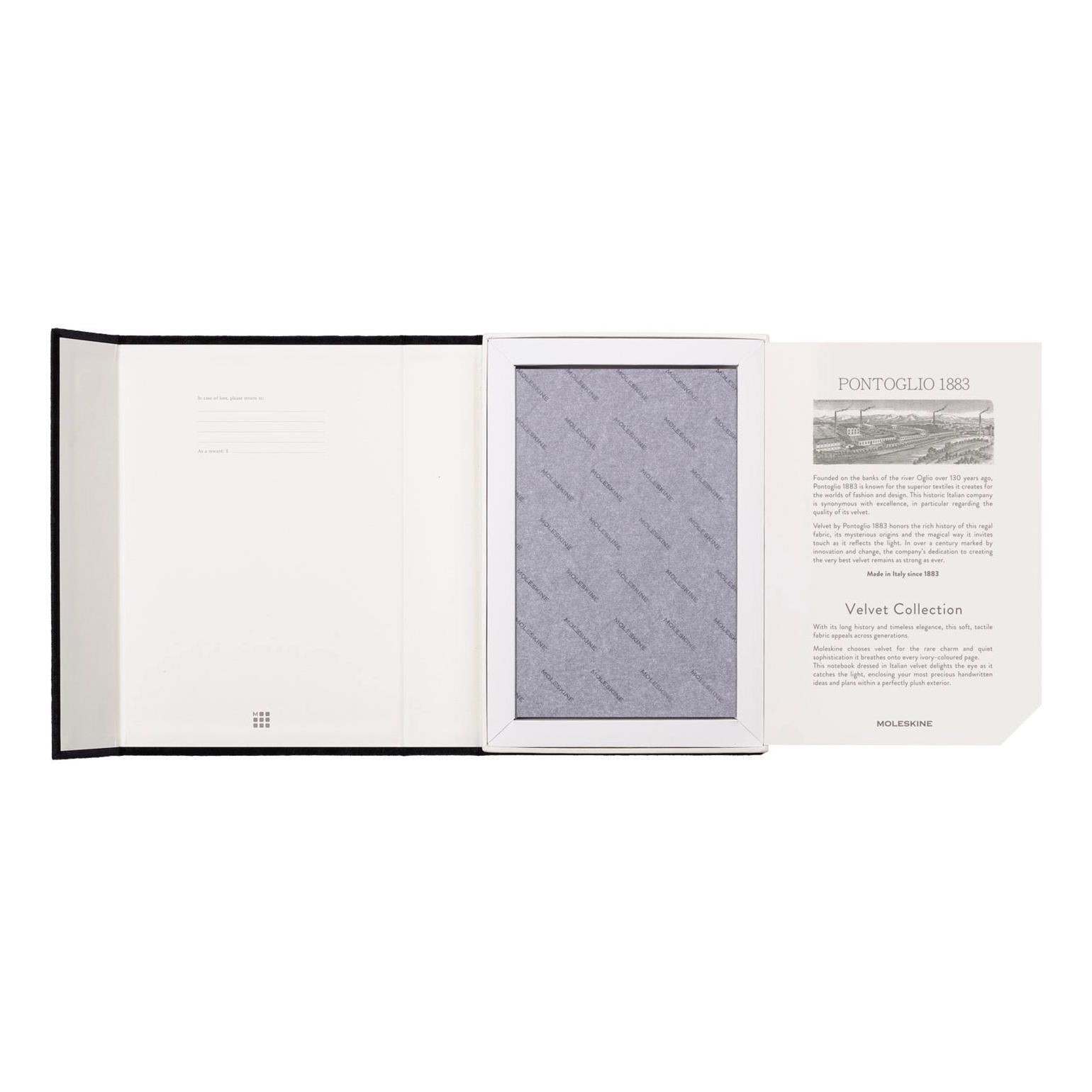 Textile Large 13X21 Notebook - Ruled Pages - Black