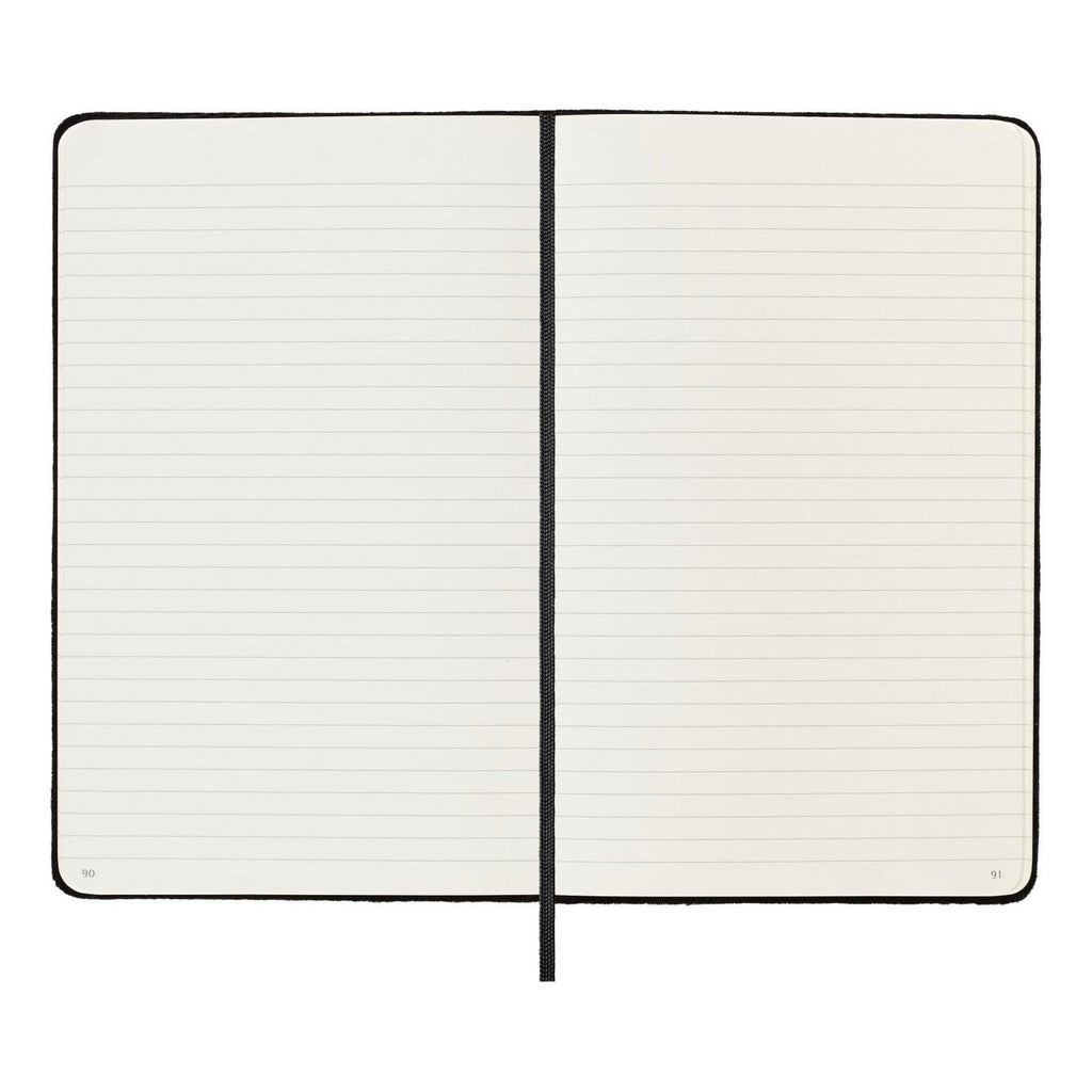 Textile Large 13X21 Notebook - Ruled Pages - Black