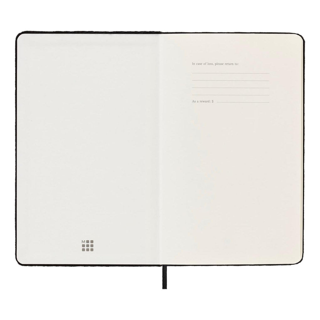 Textile Large 13X21 Notebook - Ruled Pages - Black