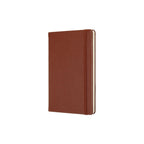Cuaderno a rayas - Grande - Funda de piel - Marrón