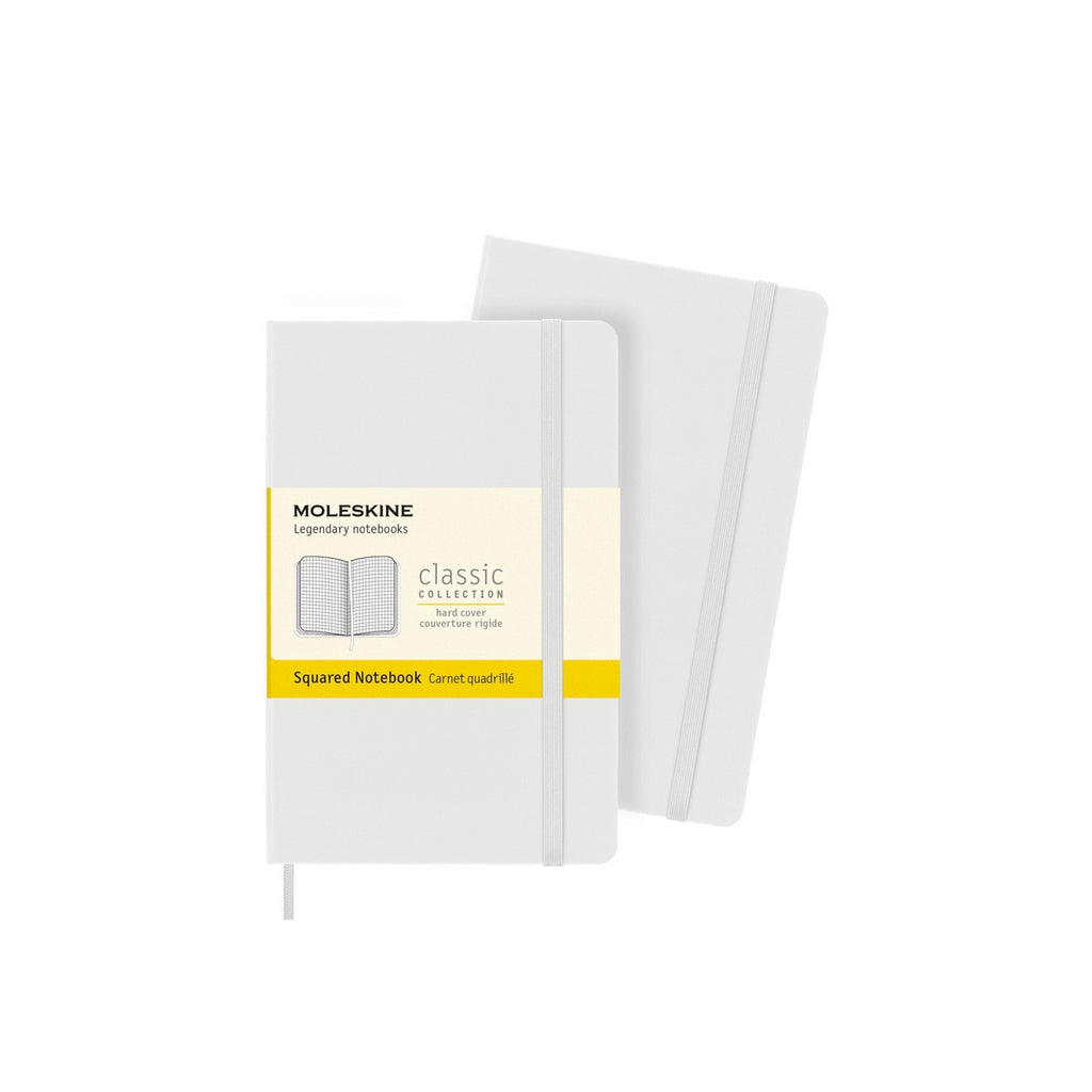 Classic Notebook Pocket 9x14 - Squared Pages - White