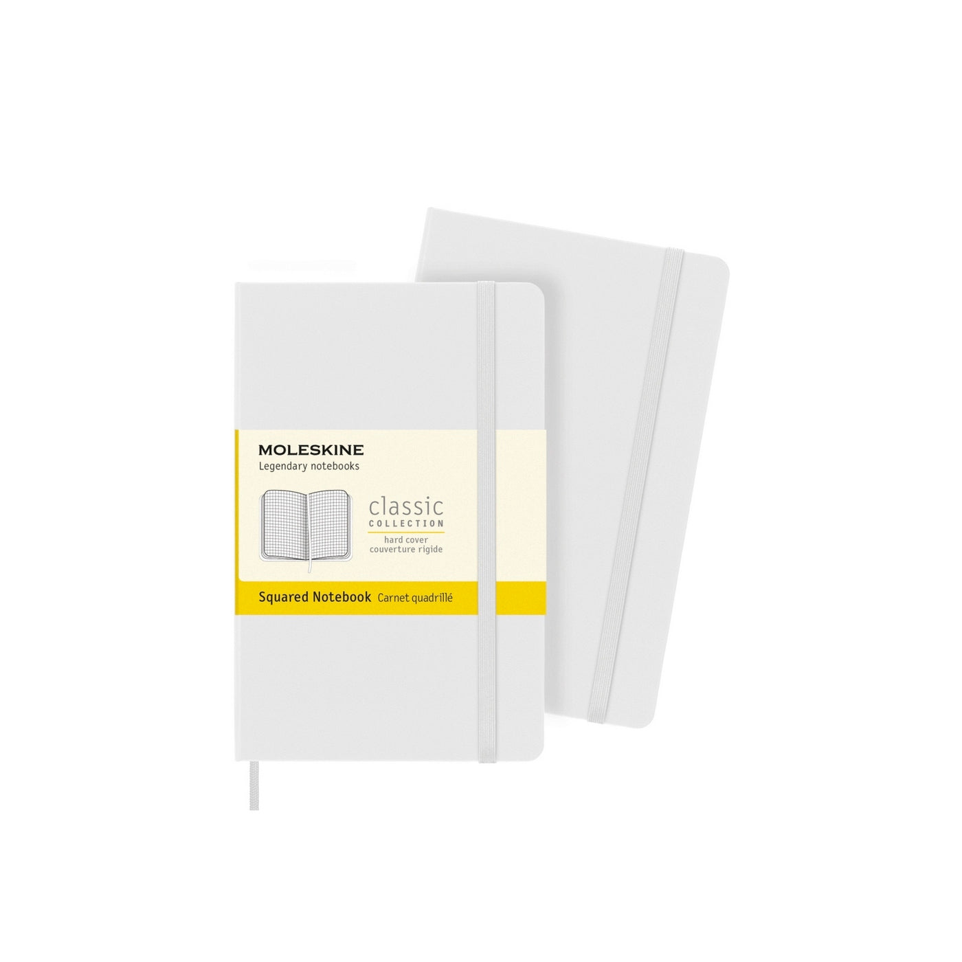 Classic Notebook Pocket 9x14 - Squared Pages - White