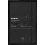 Textile Large 13X21 Notebook - Ruled Pages - Black