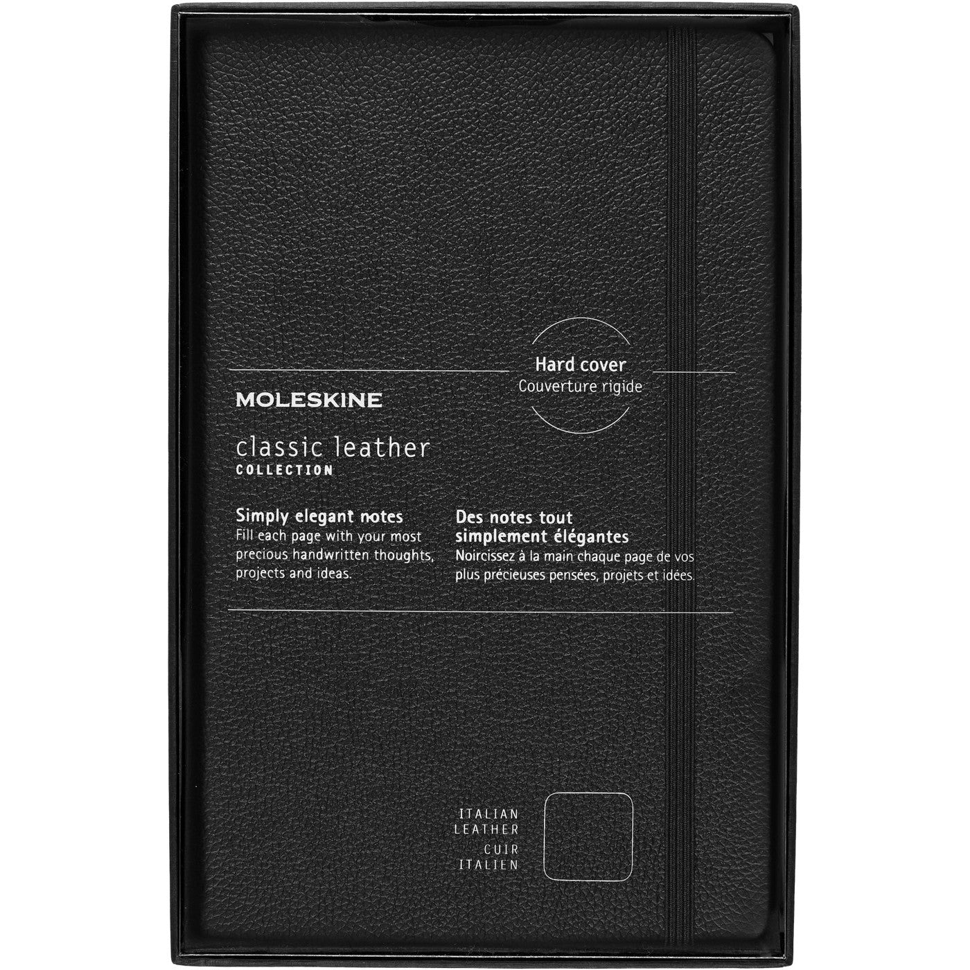 Textile Large 13X21 Notebook - Ruled Pages - Black