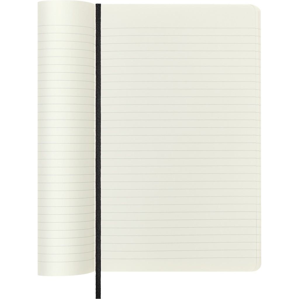 Textile Large 13X21 Notebook - Ruled Pages - Black