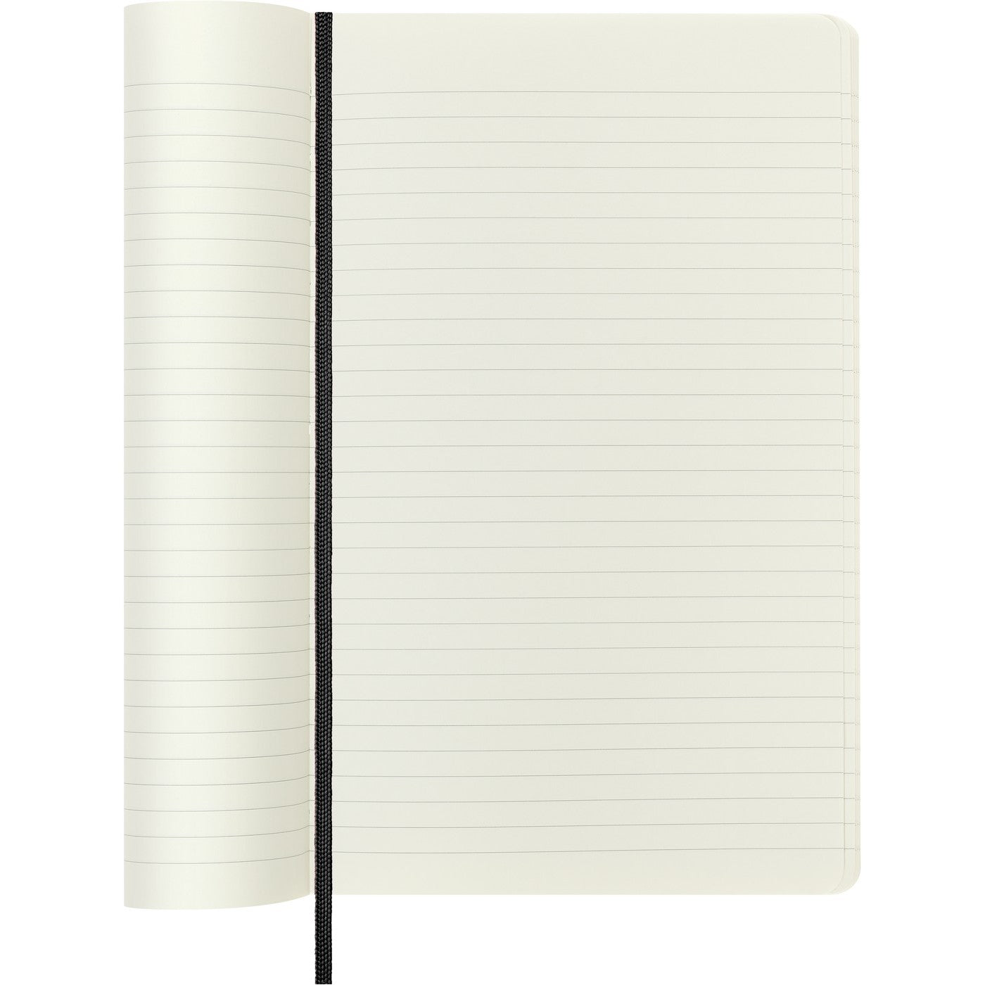 Textile Large 13X21 Notebook - Ruled Pages - Black