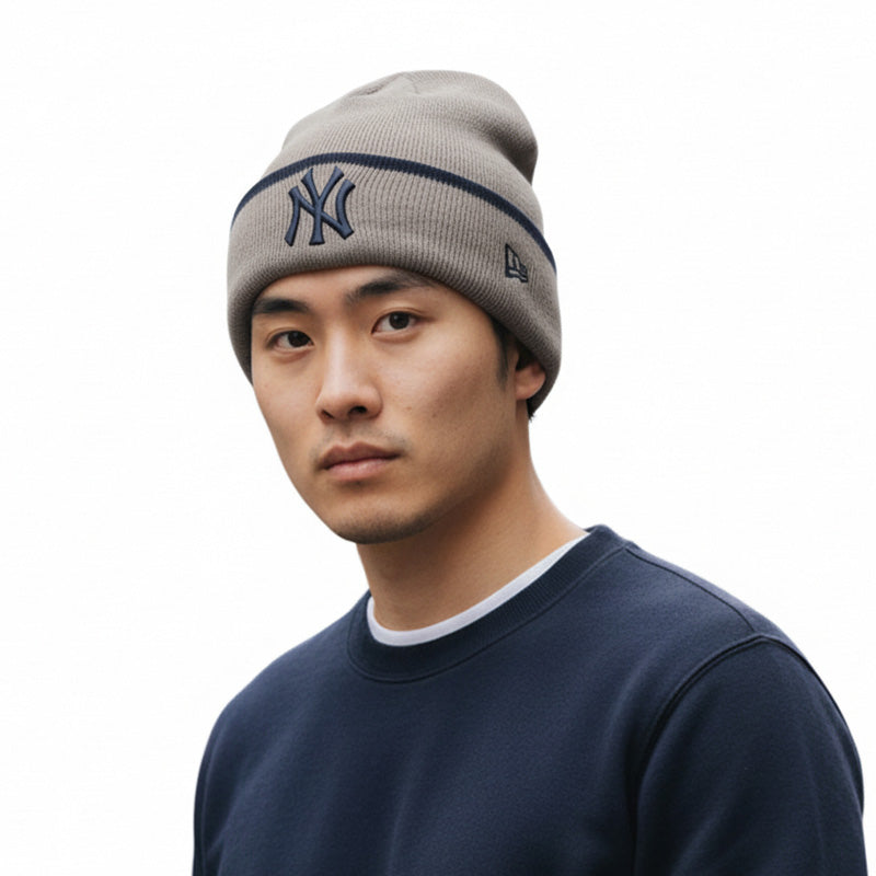 Bonnet Homme New Era Team Cuff Knit New York Yankees