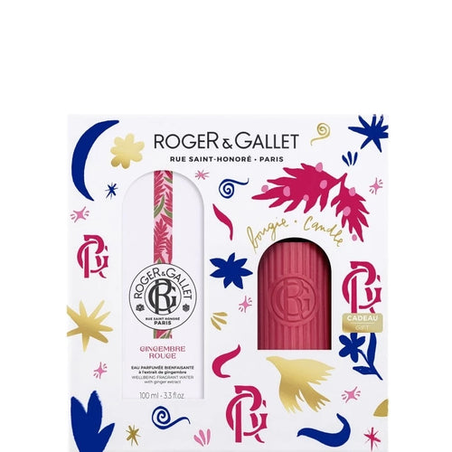 Roger&Gallet - Caja Agua Perfumada Fresca Beneficial Jengibre Rojo - Vela Perfumada - 100Ml