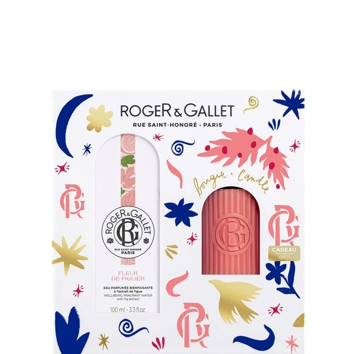 Fleur de Figuier Coffret Eau Fraîche Parfumée Bienfaisante - Bougie Parfumée