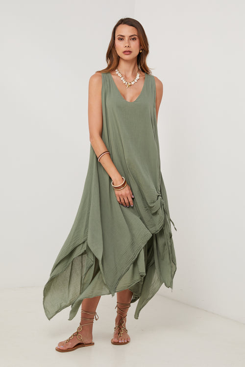 Vestido - Caqui - Mujer