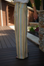 Pantalon Rayé Menssia - Coloré