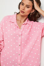 Camisa Rosa/Blanca - Mujer