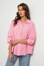 Camisa Rosa/Blanca - Mujer