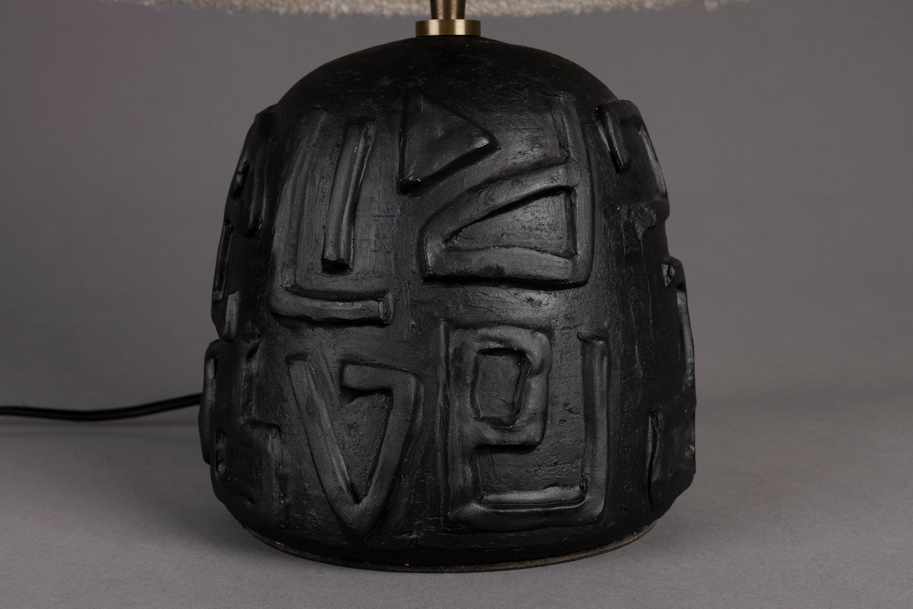Renzo Bouclé - Table Lamp - Ceramic - White/Black