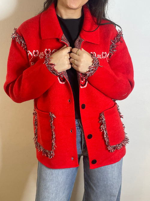Gilet Veste Coachella Rouge
