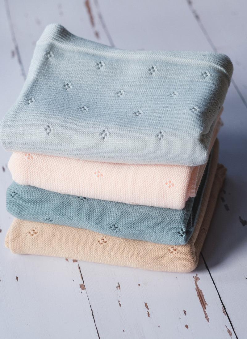 Couverture Tricotée Ajourée - Unique