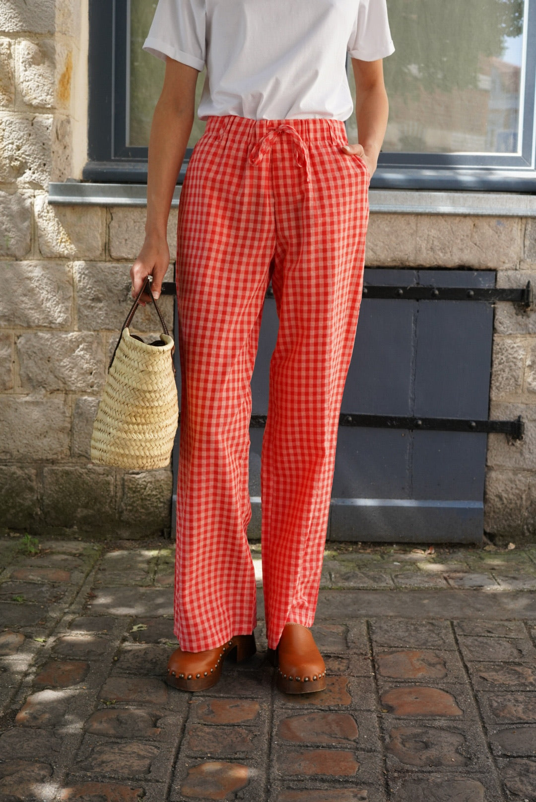 Célestin Vichy Pants Pink/Red