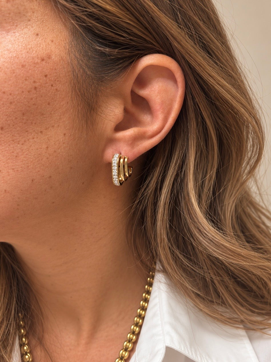 Boucles D'Oreilles Sacia - Dore Ou Argent