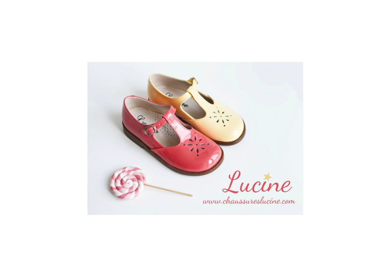 Girls' Alma Buckle-Style Durable Mary Jane Shoes - Bright Pink Patent Leather - Girls