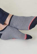 Lot De 2 Paires De Chaussettes Basses Bleu Marine - Jo Duo Marine Mariniere Bleu